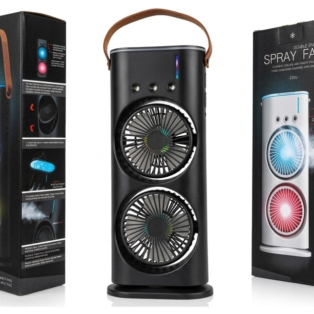 Rechargeable Double Ended Cool Mist Spray Fan