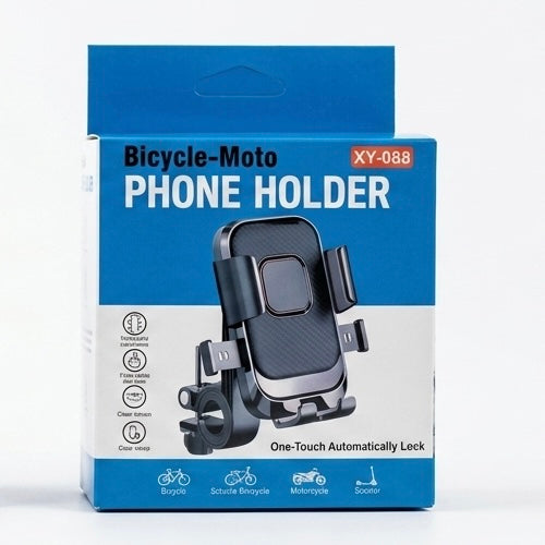 Premium One-Touch Automatic Lock Mobile Holder for Bikes & Motorcycles