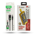 Transparent Tele Link Power Bank with Boost Cable 20000mah 10000mah
