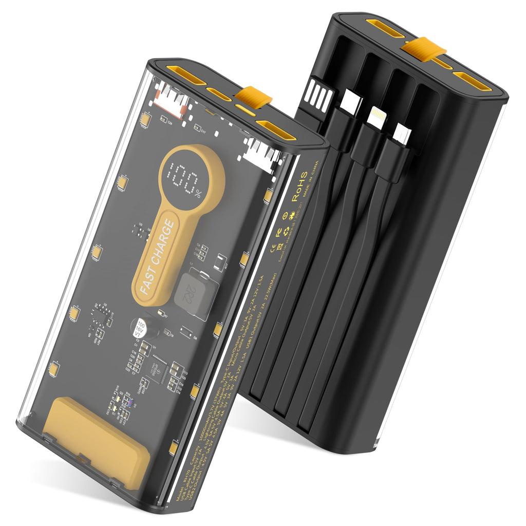 Transparent Tele Link Power Bank 20000mah