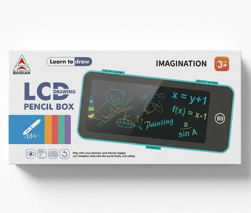 2-in-1 Smart LCD Drawing Pencil Box &  8.5-Inch Portable LCD Writing Tablet