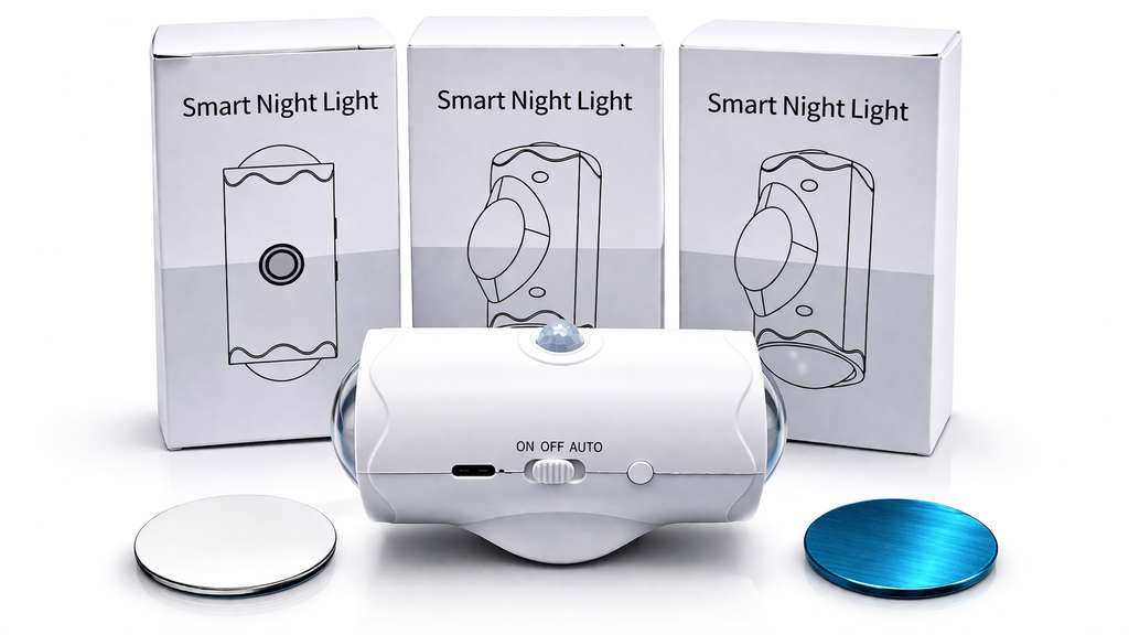 Rechargeable Motion Sensor Smart Night Light - Magnetic Wireless LED Wall Lamp for Bedroom, Stairs & Wardrobe