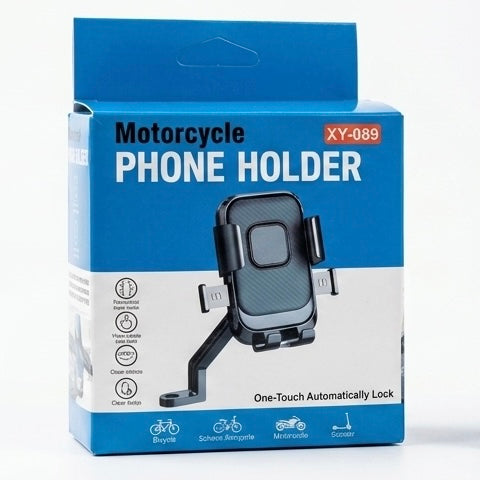 Premium One-Touch Automatic Lock Mobile Holder for Bikes & Motorcycles