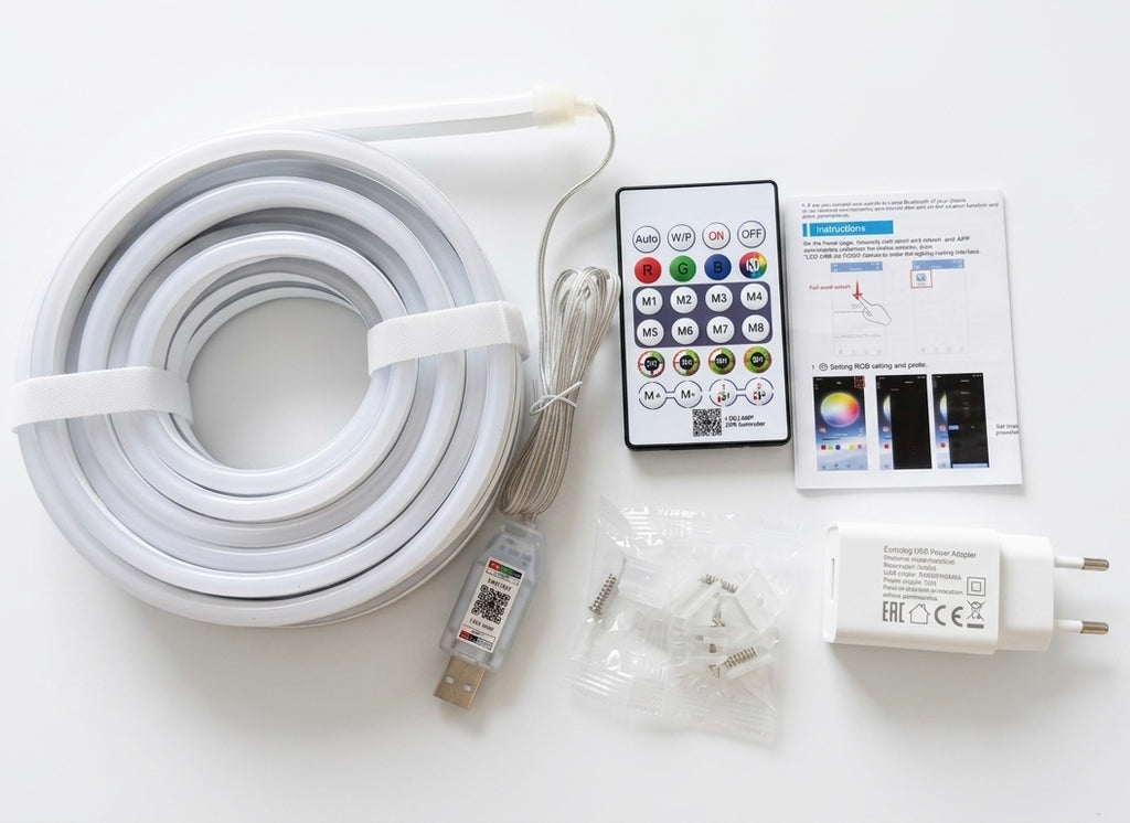 LED Neon RGB-Magic Smart Strip Light – RGB-IC Flexible Neon Rope Light with Mobile App, Music Sync & Remote Control