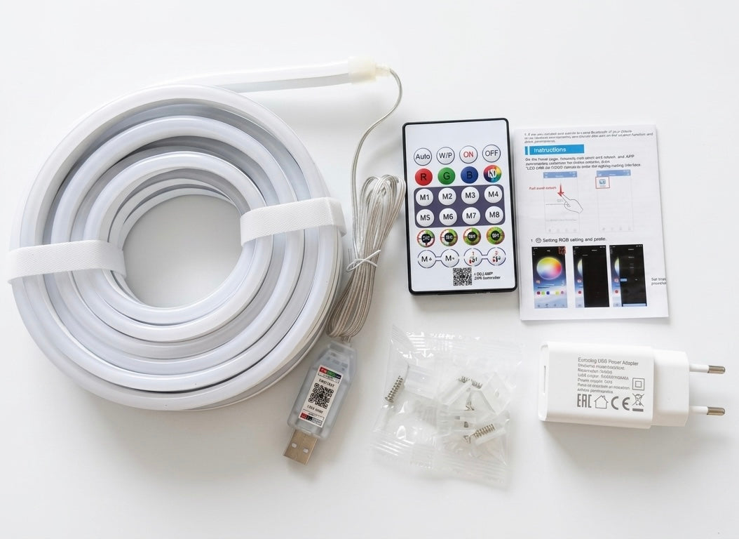 LED Neon RGB-Magic Smart Strip Light – RGB-IC Flexible Neon Rope Light with Mobile App, Music Sync & Remote Control