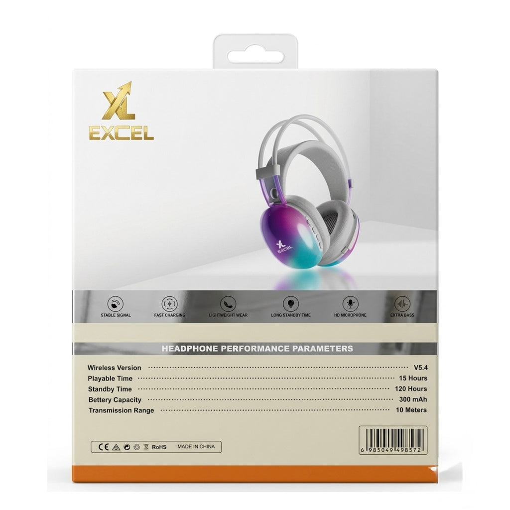 Wireless Luminous Gaming Headphones – High-Definition Sound & RGB Light Effect