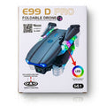 E88 D Pro Foldable Drone with LED Rainbow Lights, Camera & Altitude Hold