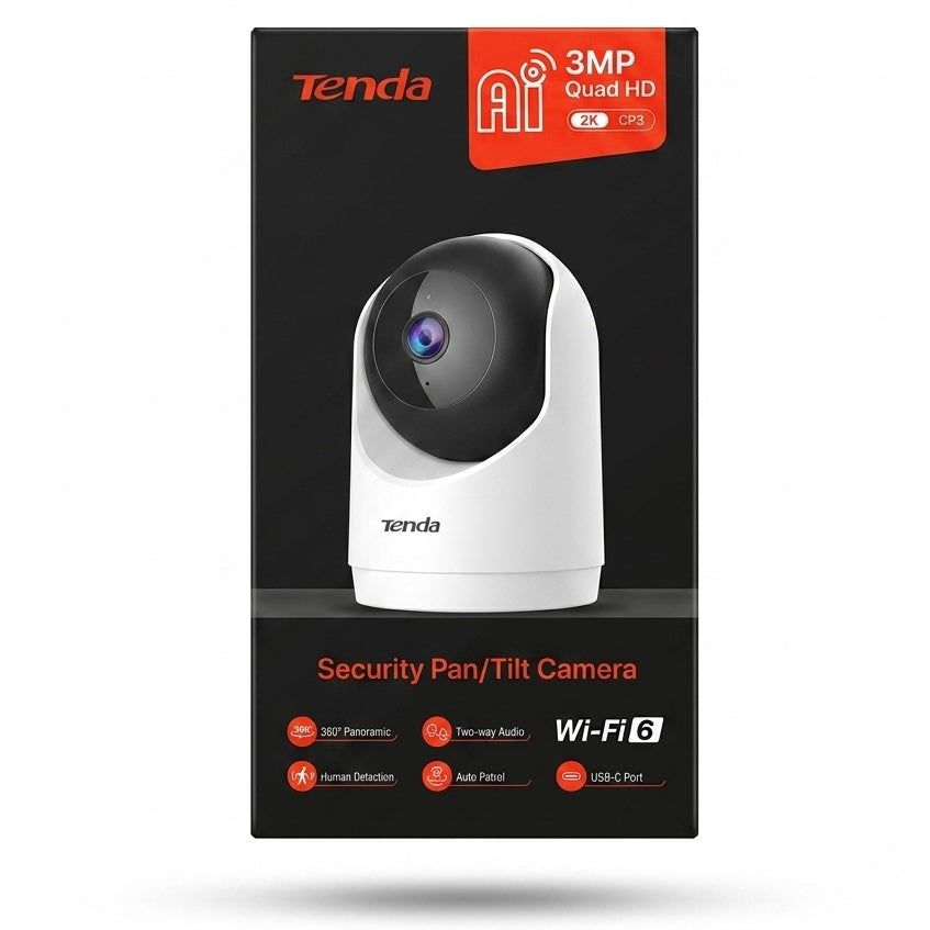 Tenda AI 3MP 2K Security Pan/Tilt Camera