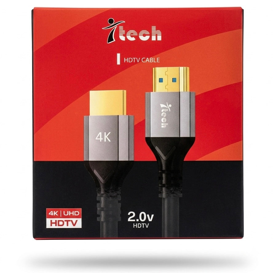 iTech 4K UHD HDMI Cable 2.0v (1.5-3-5 Meters) – High-Speed Premium HDTV Cable