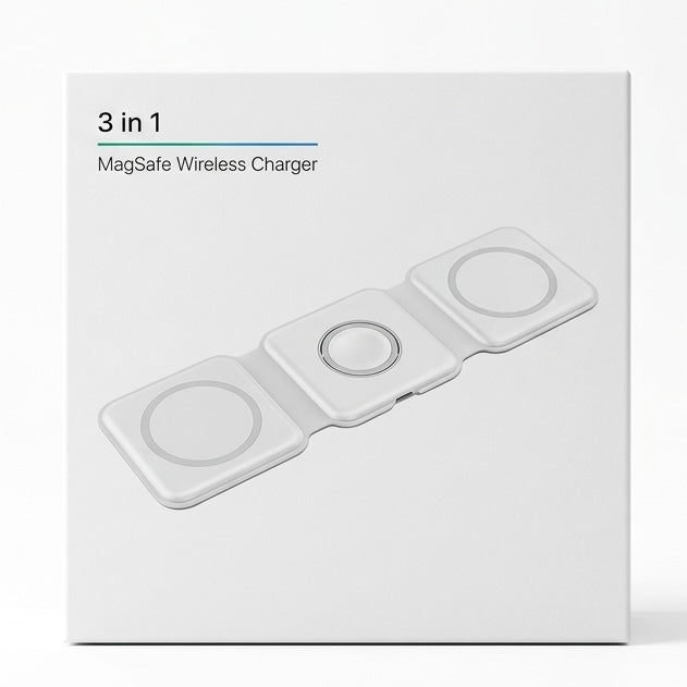 3-in-1 Foldable MagSafe Wireless Charger – Portable Charging Pad for iPhone
