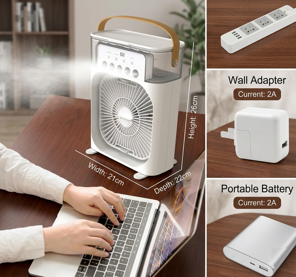 Portable Baby Air Cooler & Humidifier Fan