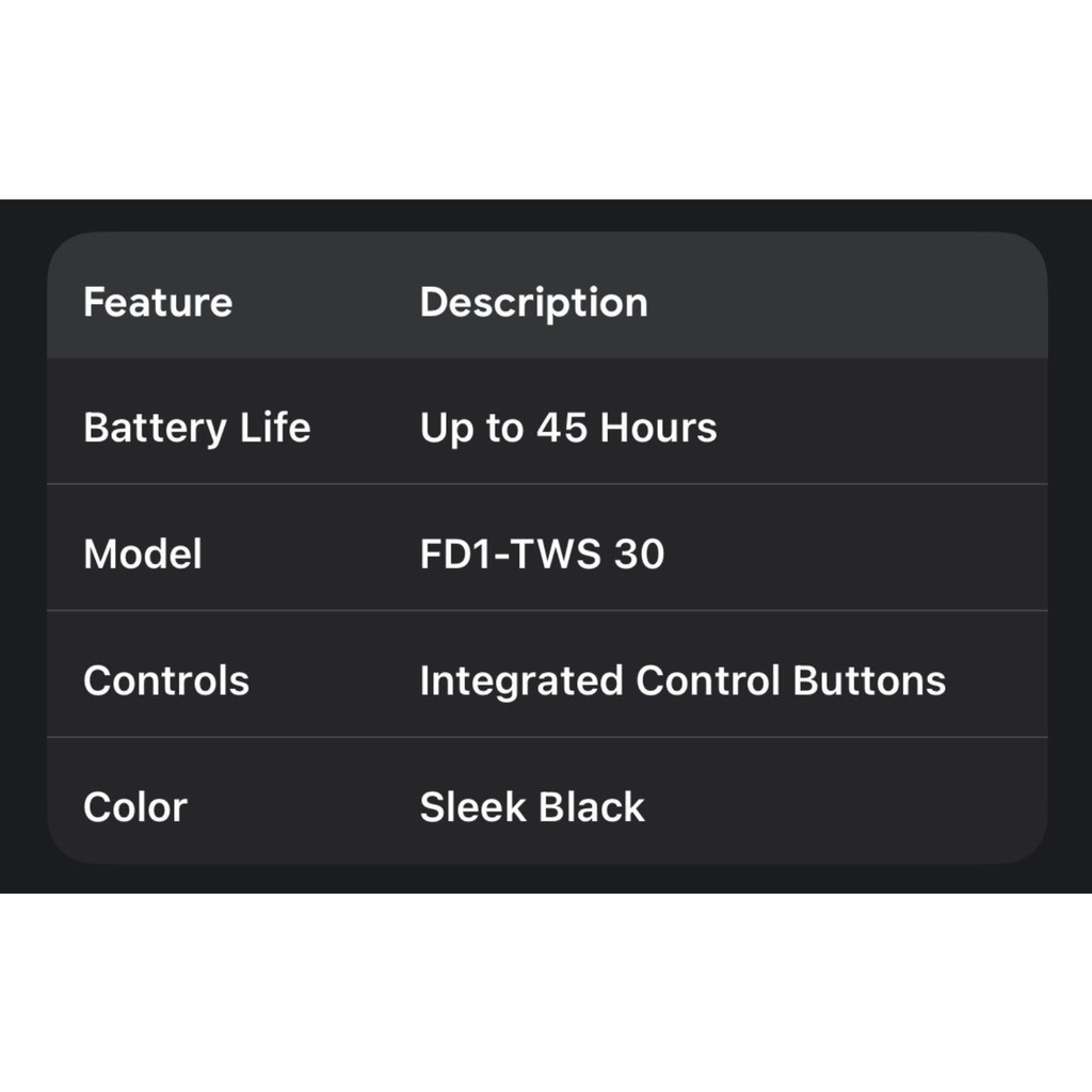 FDL FD1-TWS 30 – Premium Wireless Earbuds