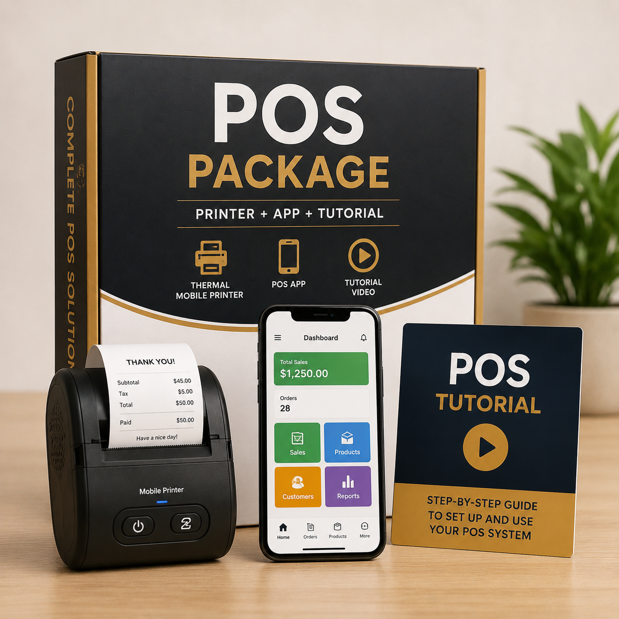 Thermal Mobile Printer + POS App + Tutorial Video