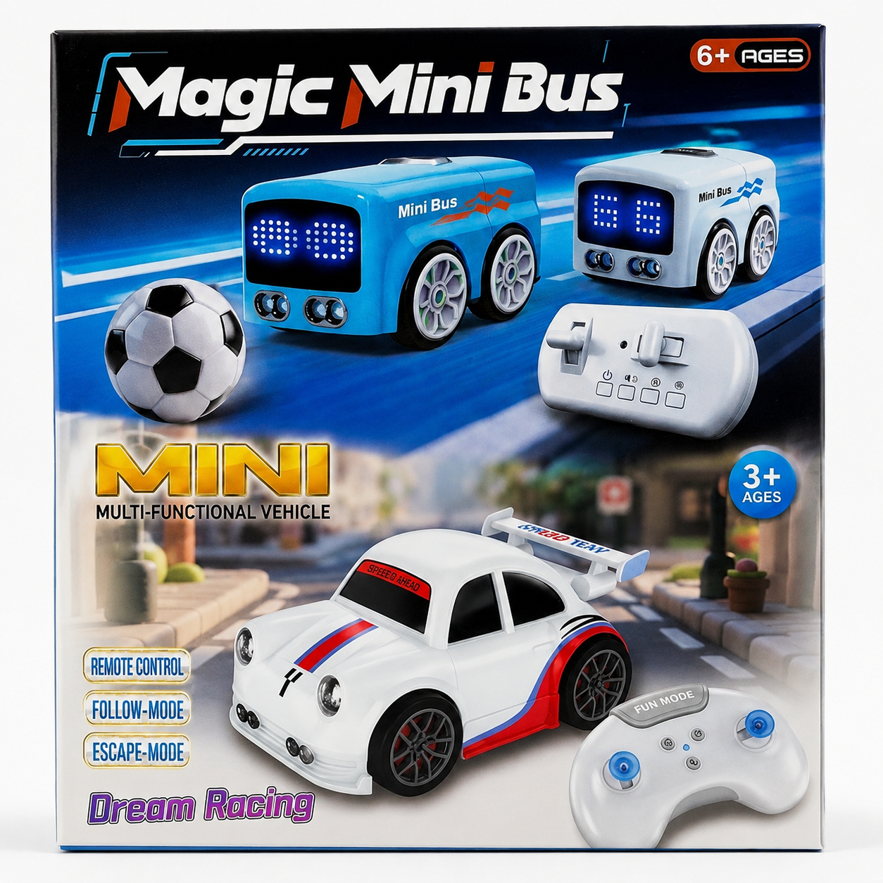 Mini Multi-Functional RC Car with Remote Control, Follow Mode & Escape Mode – Dream Racing Toy Car for Kids