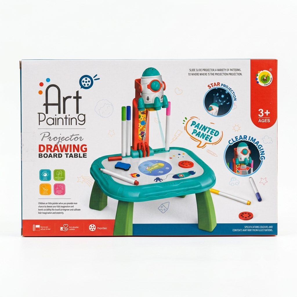 Art Painting Projector Drawing Board Table for Kids
