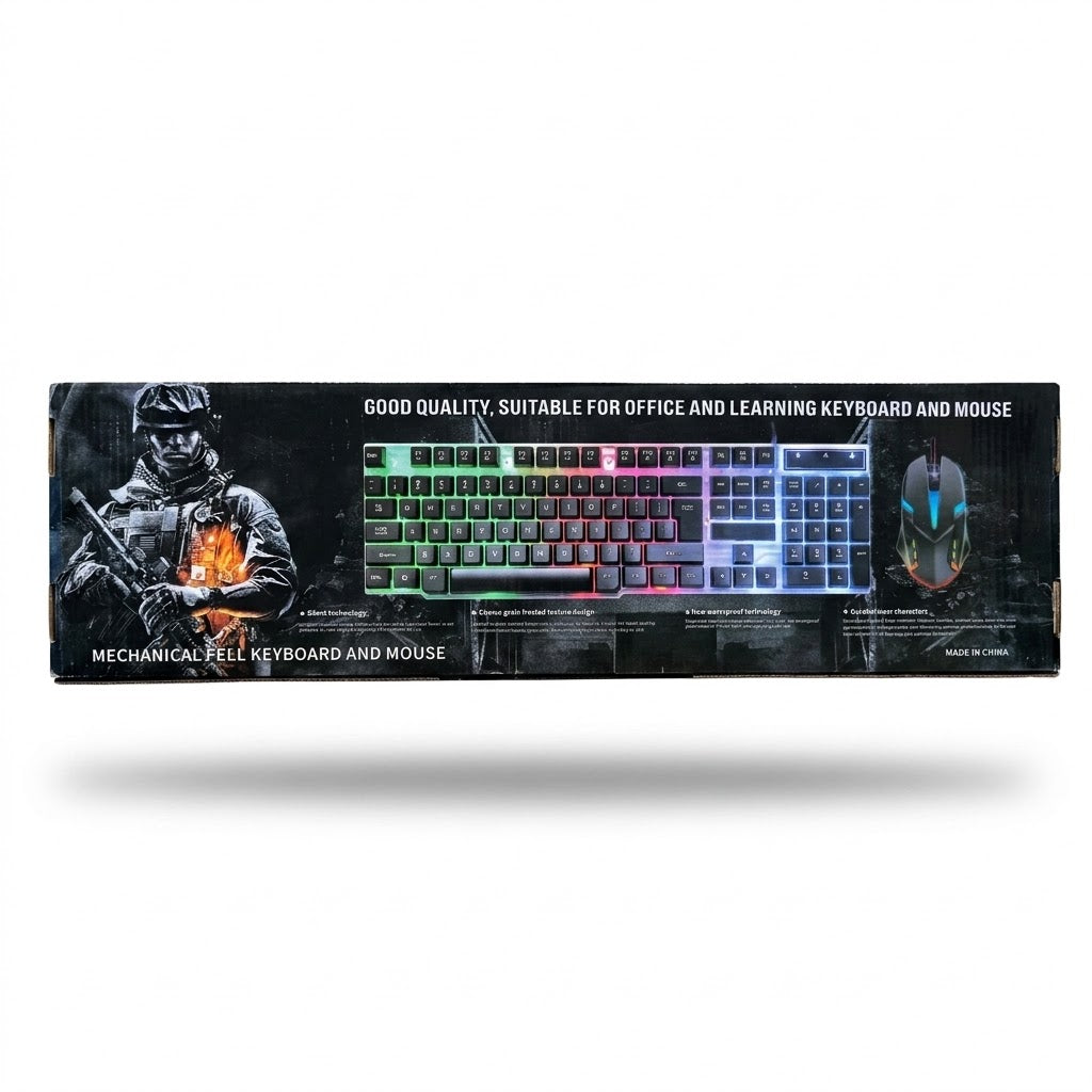 Gaming Combo: RGB Mechanical Feel Keyboard Aur Gaming Mouse
