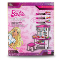 Barbie Pretend Play Kitchen Set with Real Water Dispenser, Light & Sound Effects (46 Pcs)