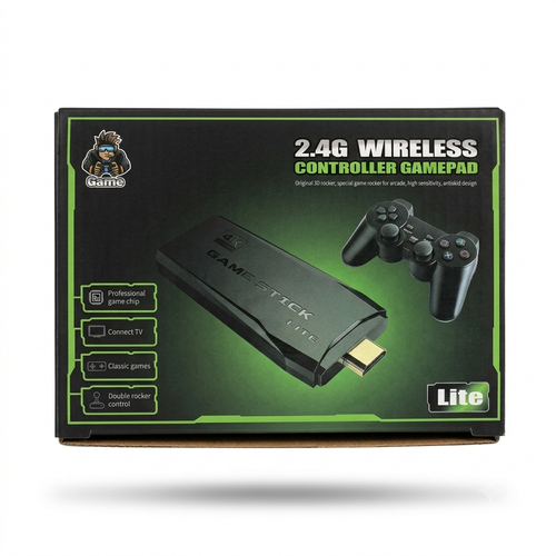 2.4G Wireless Game Stick Console - 4K Ultra HD TV Retro Gaming Stick with 2 Controllers⁠