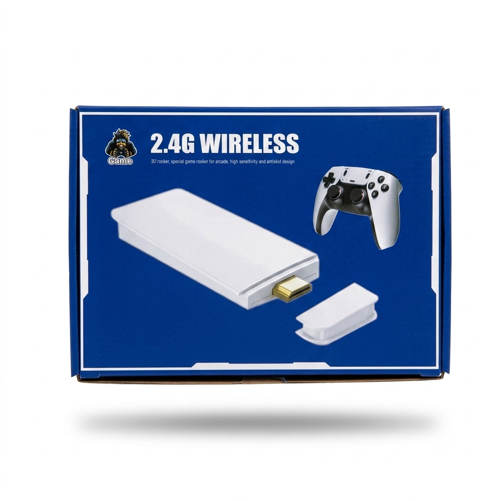 2.4G Wireless Game Stick Console - 4K Ultra HD TV Retro Gaming Stick with 2 Controllers⁠