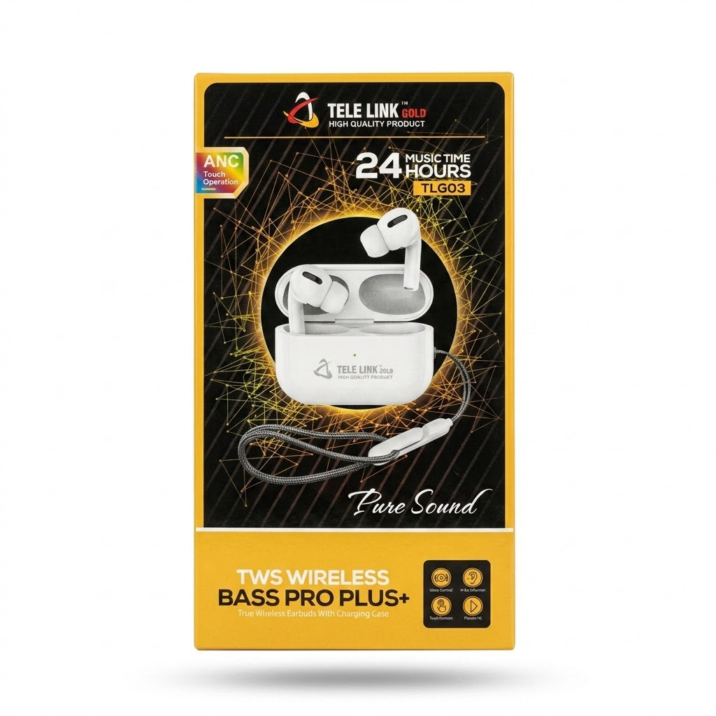 Apple Bass Pro Plus+ Earbuds – Full Options, ANC Touch Control with Lightning port