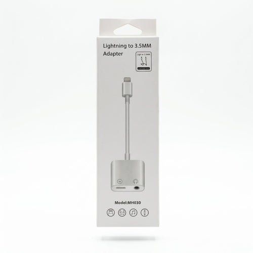 2-in-1 Type-C & 8-Pin Lightning to 3.5mm Headphone Jack Adapter | Fast Charging & Audio Converter