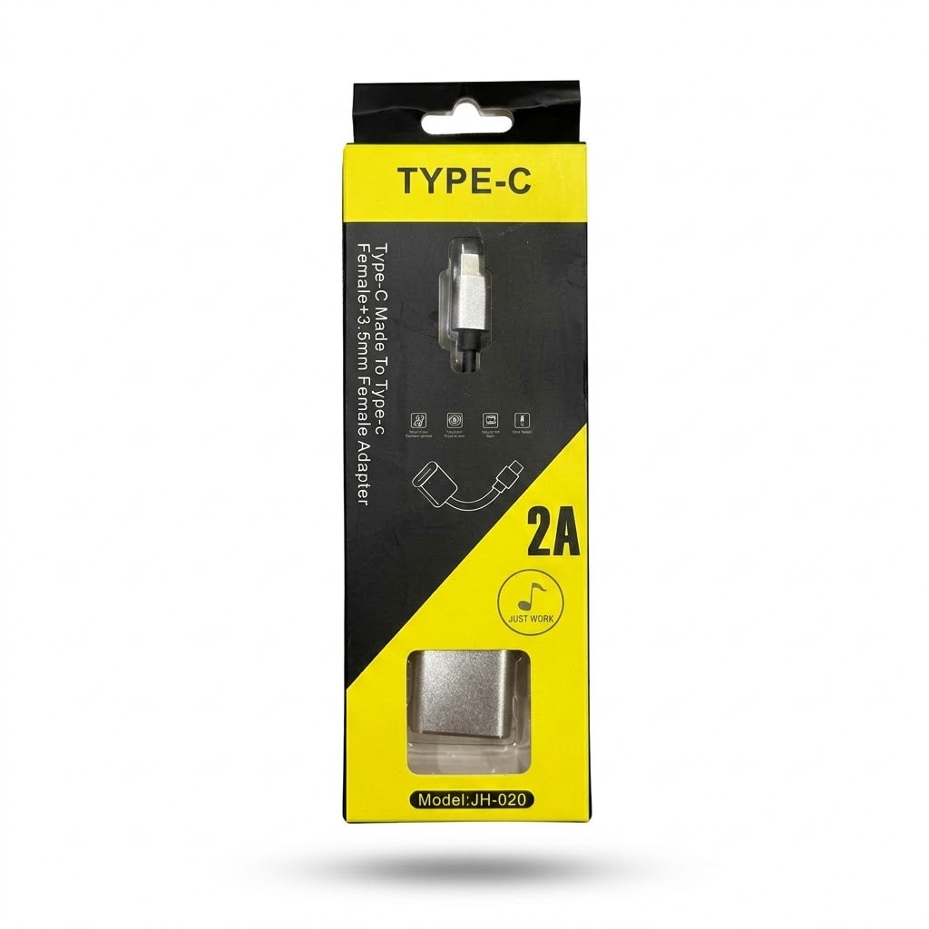 2-in-1 Type-C & 8-Pin Lightning to 3.5mm Headphone Jack Adapter | Fast Charging & Audio Converter
