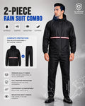 Rain Suit Waterproof Hooded Jacket + Rain Pants
