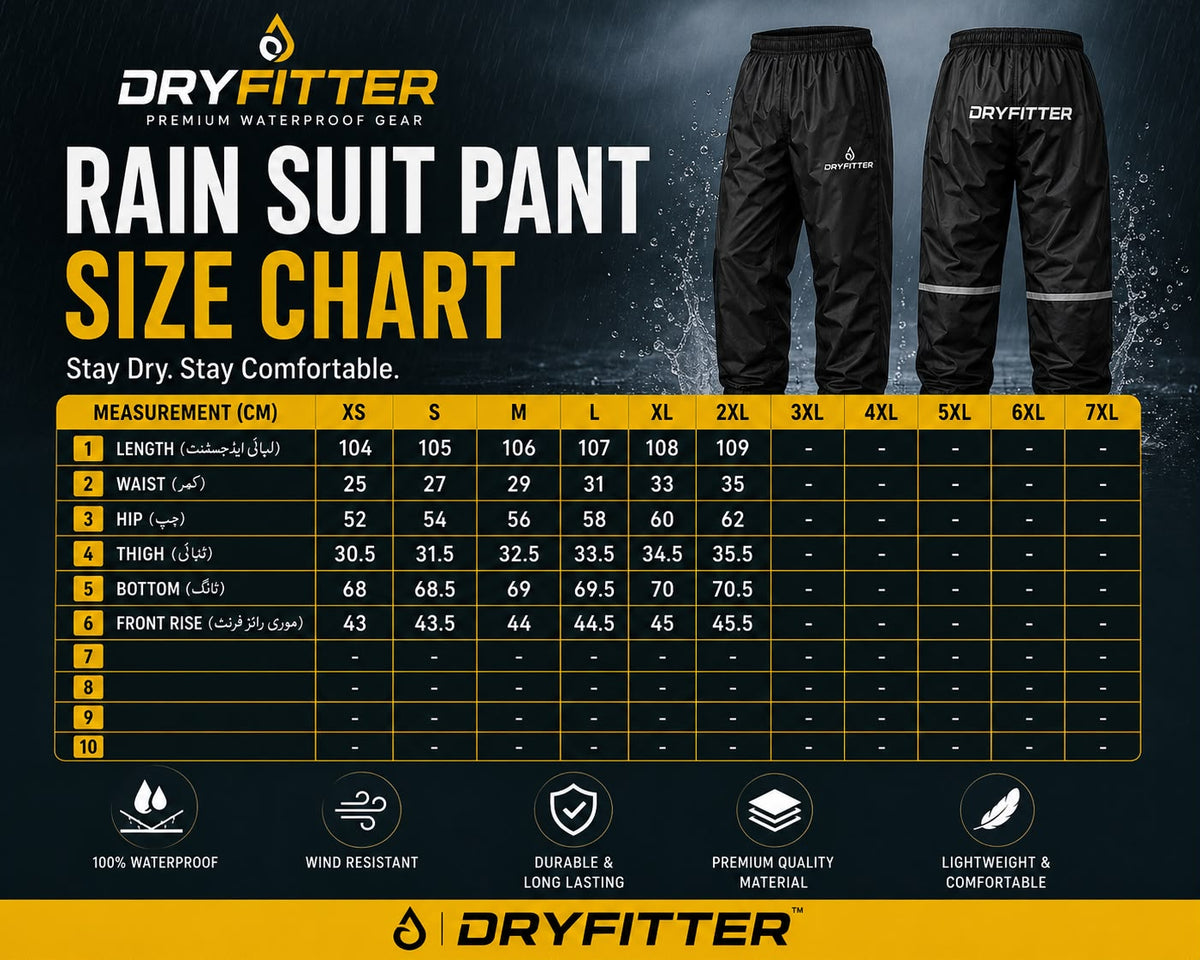 Rain Suit Waterproof Hooded Jacket + Rain Pants