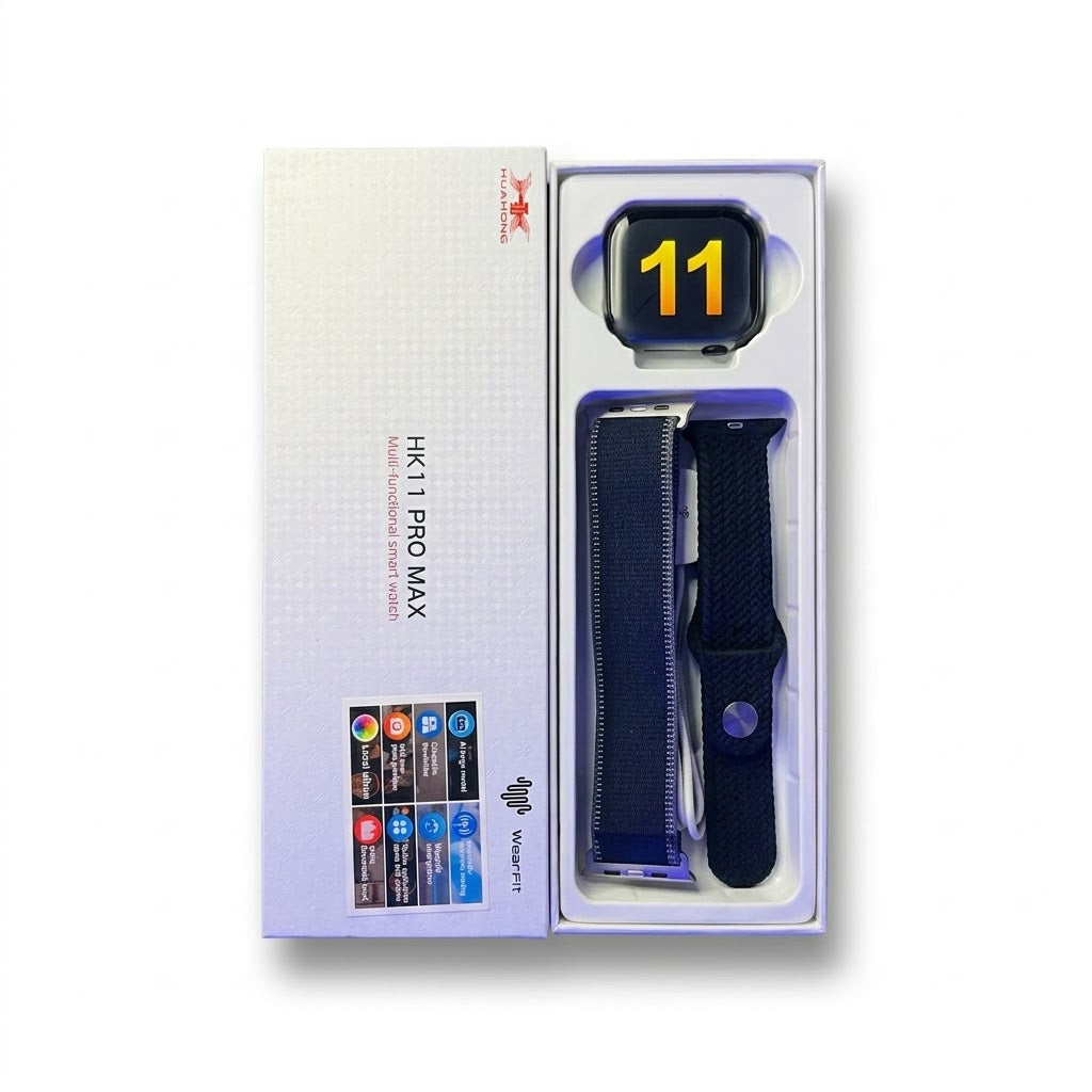 HK11 Pro Max Multi-Functional Smart Watch with Dual Straps & WearFit App