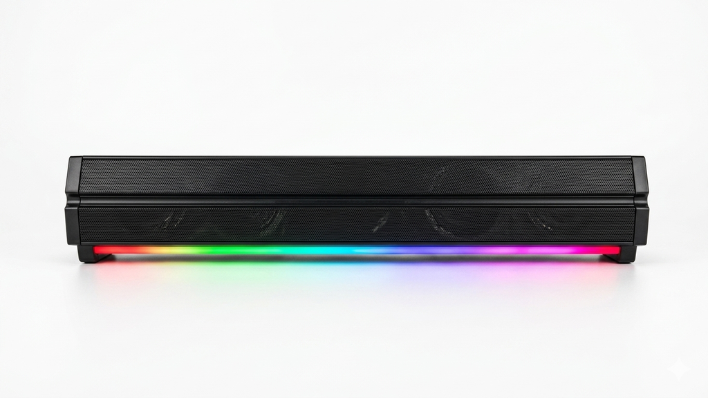 KBroad RGB Wireless Soundbar – High-Bass Bluetooth Subwoofer Speaker