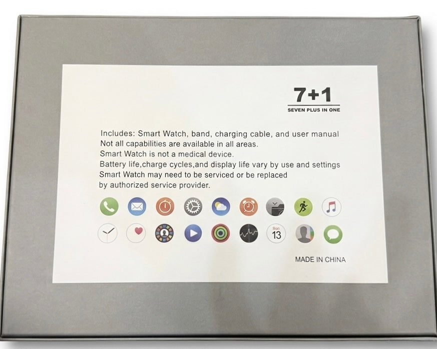 Teklek 7+1 Premium Smart Watch - 2.20" Display, Bluetooth Calling