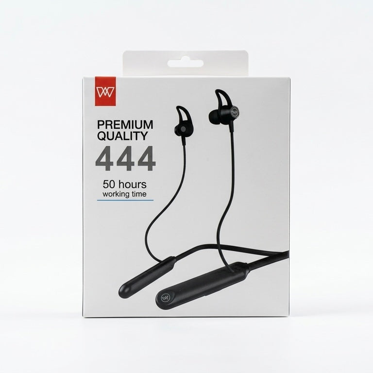 Gaming 444 Premium Quality Wireless Neckband – 50 Hours Playtime & Ergonomic Sports Fit