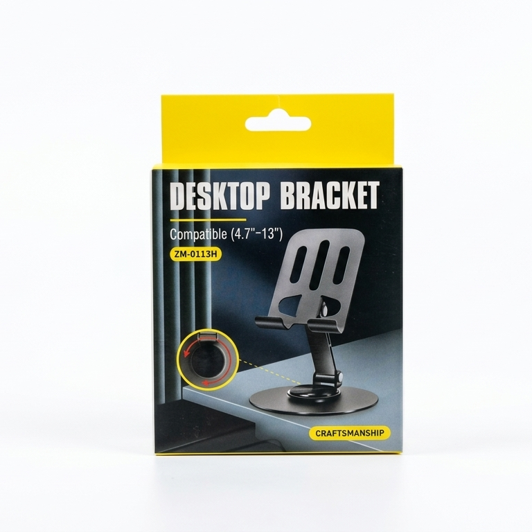 360° Rotating Desktop Bracket  Universal Stand for Phones & Tablets (4.7"–13")