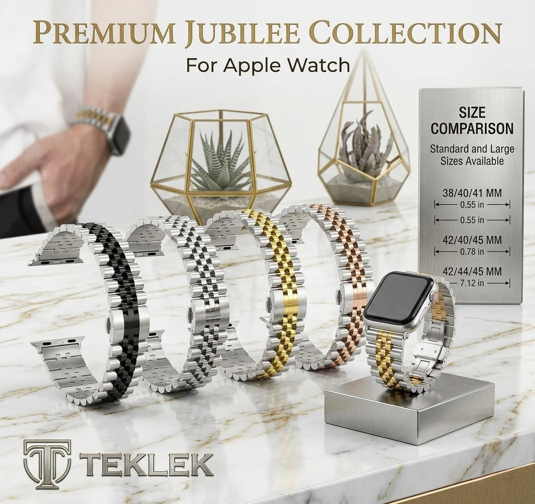 Luxury Metal Link Bracelet Jubilee Band for Apple Watch