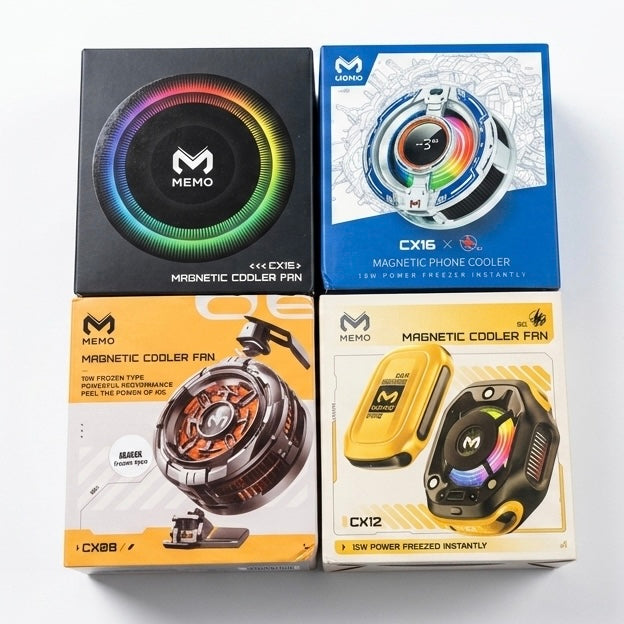 MEMO Magnetic Mobile Phone Coolers Series (CX07, CX08, CX12, CX15, CX16) – Instant Cooling & RGB Gaming Fan for All Smartphones