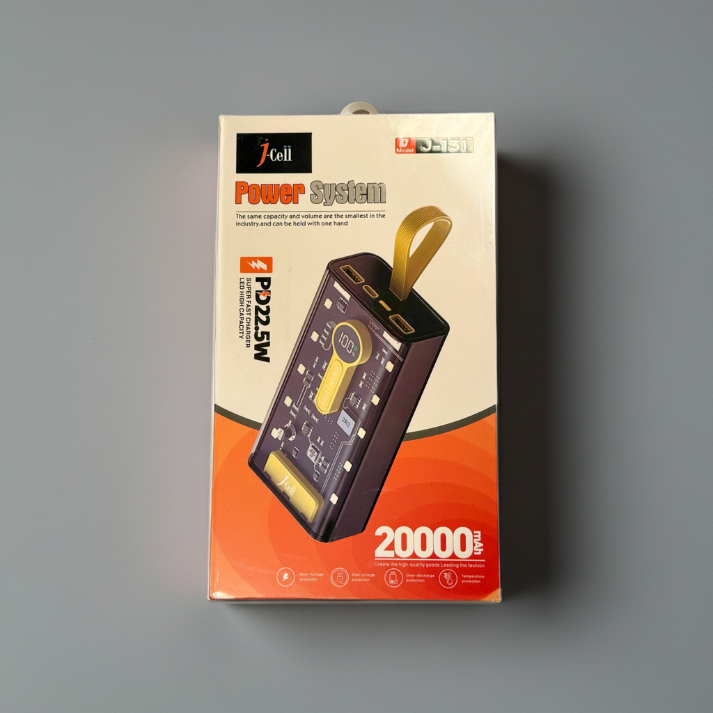 Transparent Power Bank JCELL J+131 20000mah